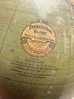 Rare Antique 12    Terrestrial Globe Chicago Johnston Original Bronze Stand