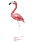 20  Tall Pink Flamingo Statue Hand Painted Carved Wood Meditating Yoga Flex