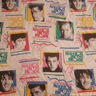Vtg New Kids On The Block Full Flat Sheet Only 94x66 Retro Music Band Tour 1990