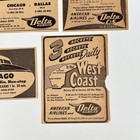 Vintage 1950s Delta Air Lines Newspaper Ad Clipping Lot Of 5 Dc-6 Atlanta