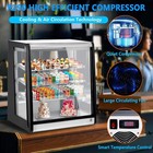 196l 7cu ft Commercial Countertop Display Cooler Glass Door Led Refrigerator