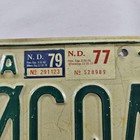 Vtg 1970s North Dakota Ham Radio License Plate Call Sign Wd0cqa 1979 Tab Read   