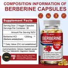 3 Packs Berberine 1200mg High Abosorption For Blood Sugar Immune 3 Months Supply