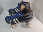 Vintage Riedell 265 Speed Derby Roller Skates W  Sure Grip Cyclone Plates Sz 8
