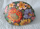 Coconut Art Botanical Hawaii Original Flowers Hibiscus Tropical Colorful Vintage