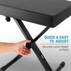Pyle Adjustable Keyboard Bench - X-style W 3 Holes 4 