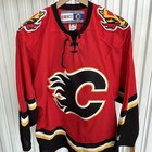 Vintage Vtg 1990s 90s Nhl Calgary Flames Ccm Hockey Jersey Adult L Large