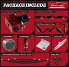 Kit Regulador Presi  n Combustible Efi 0-100 Psi 6an Ajustable Negro Y Rojo