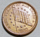 1863 Patriotic Civil War Token - Shoot Him On The Spot - Lot 427