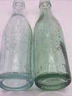 2 Vintage Coca Cola Bottling Co  Shreveport La 6 5oz Green   Blue Glass Rare  