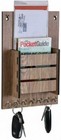 Decorative Letter Box Artworks Wooden Finish Rack Mail Key Holder Wall Organizer