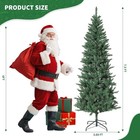 7 5ft Christmas Tree Pre-lit Artificial Pencil W  Led Light Pvc Branch Tips Xmas