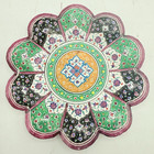 Vintage Original Hand-painted Copper Enamel Plate Dish 5  Signed  rare  Persian 