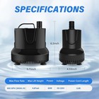 660gph Submersible Water Pump 45w Aquarium Pond Hydroponic W  Nozzles