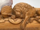 Carved Wood Switzerland Lion Of Lucerne Helvetiorum Fidei Ac Virtuti Lion Figure