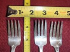 Vintage 3 Cathedral Silver Plate 6 5  Forks Silverware Silverplate Good Cond 