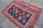 Antique Traditional Hand Made Oriental Wool Red Blue Red Bag Face Rug 79x106cm
