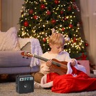 30-inch Ukulele Bass Mahogany Body With Eq  With Cotton Bag With Amp