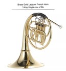 Bb Single French Horn 3 Key Brass Gold Lacquer Single-row Split French Horn