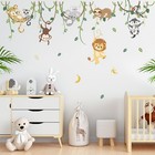 Jungle Animals Safari Wall Decals Lion Monkey Koala Wall Stickers Baby Nurser   