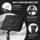2-pack Led Photography Lighting Kit  Arsoer 15w Bi-color Video Light Kit  2800