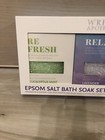 Wrights Apothecary Epsom Salt Bath      Soak Set- Lavender Orange      Ginger Mint