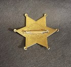 Vintage Pecos Texas U  S  Marshal Badge Brass Pin Back