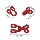 12pcs Sewing Hooks And Eye Polyester Covered Wine Red 23mm Length