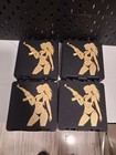 4 Pack 9mm 100 Round Ammo Storage Cases     Durable Hinges  Black And Gold