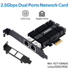 Fenvi Intel I226 Pcie X1 2 5gbps Dual Port Rj45 Ethernet Card Adapter Desktop Pc