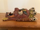 Vintage  Buddhist Mahakala   Mask - Hand-carved Wood  Skulls  12 25  X 9 5  X 4 