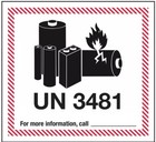Un3481 Lithium Ion Battery Shipping Labels 10 Stickers Free Shipping 
