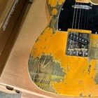 In Stock Tl Super Heavy Relic Nocaster Yellow Electric Guitar Chrome Hardware 