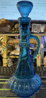 Blue Genie Bottle Decanter Glass Liquor Jim Beam With Stopper Vintage