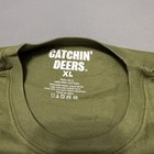 Catchin Deers Mens Large Green Long Sleeve Camo Pocket T-shirt Nwt