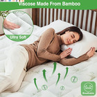 Full Mattress Pad Cover  Viscose Made From Bamboo Pillow Top Cooling Mattress To