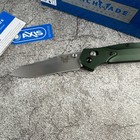 Benchmade 940 Osborne Green Aluminum reverse Tanto folding Knife