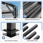 20x20 20x30 20x40ft Metal Carport  Heavy Duty  Upgraded Support  Reinforced Base