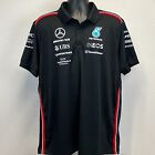 Mercedes Amg F1 Racing Team Polo Shirt Mens Xxl Formula 1 Petronas Stichd Black