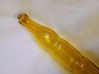 Amber Yellow Glass Segmented Bottle Decanter Cork Stopper 12  Tall