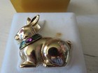 Vintage Estee Lauder Compact W Box Jeweled Rabbit Empty But Great Unused