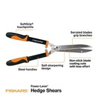 Fiskars 23-inch Power-lever Hedge Shears Self-sharpening Precision-ground Ste   