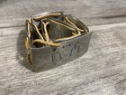 Vintage Aluminum   Leather Native American Style Child Kid Size Belt Small