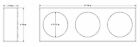 Triple 4  Round Tail Light Box Light Bar Housing For Truck Or Trailer P n 1073