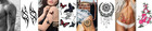 4 Sheets Premium Quality Middle Half Arm Temporary Tattoos For Men   Women 146