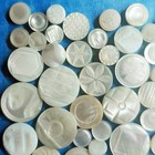 63 Mixed Antique Carved Pearl Shell Buttons   All Self Shank   3 8  To Over 7 8 
