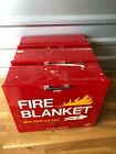 Lot Of 3 Lab Safety Supply Fire Blanket Safety Cabinet Red 16 5 X 13 5 X 5 5   