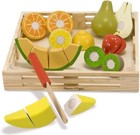 Melissa   Doug Cutting Fruit Set - Wooden Play Food 18 Pcs  New 