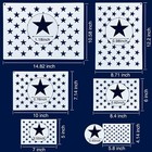 12 Pieces American Flag 50 Star Stencil Templates 6 Sizes American Flag