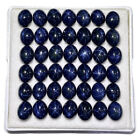 4 Pcs Natural Star Blue Sapphire 9x7mm Oval Loose Cabochon Gemstones Lot